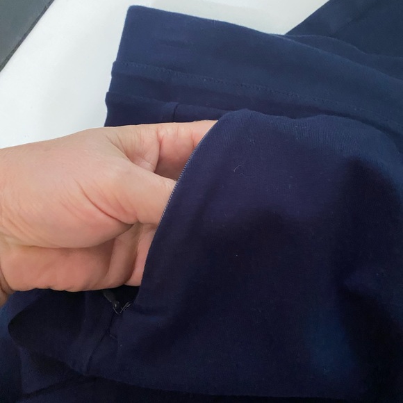 T by Talbots Activewear Yoga Tech Bootcut Pants Women Size Small Navy Dark Blue - Picture 11 of 14